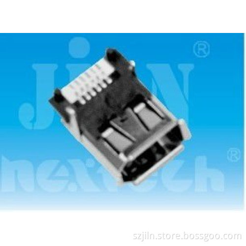 IEEE1394 6P female Connector ,SMT